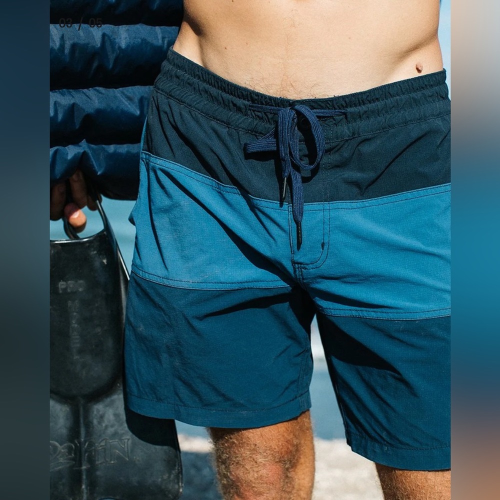 NWT Deus Ex Machina Sandbar Panels Boardshort In Greens Size M